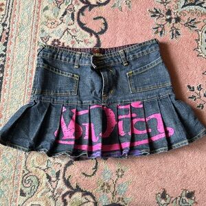 🚫SOLD🚫Von Dutch Pleated Mini Skirt
